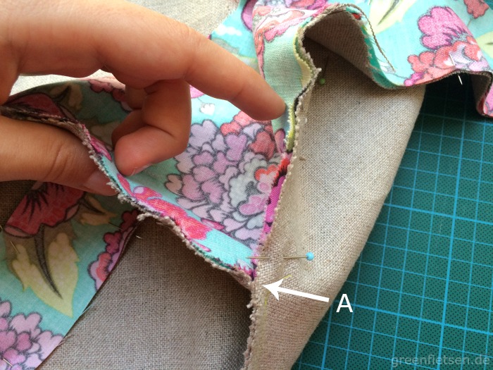 Free Tutorial | Mozzie Bag - Außentasche und Innentasche zusammenstecken