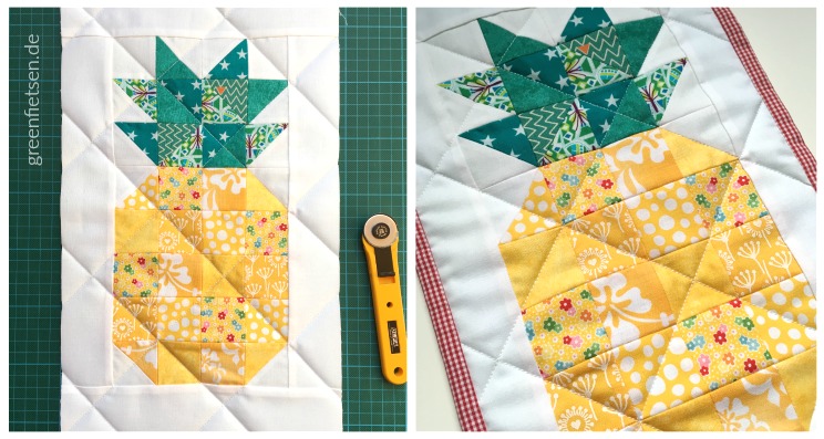 Ananas Mini Quilt im Entstehen