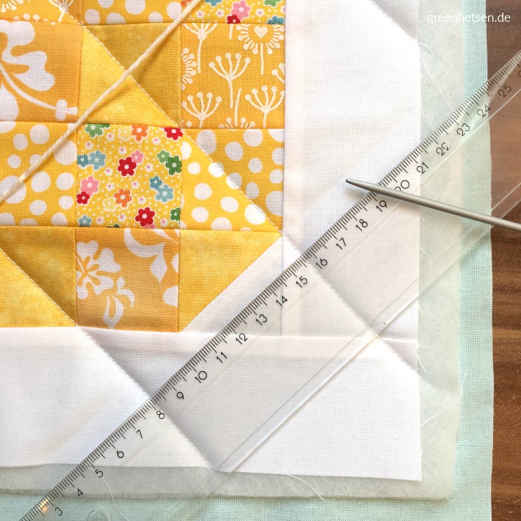 Ananas Mini Quilt im Entstehen