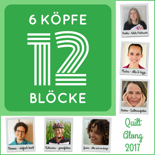 6 Köpfe - 12 Blöcke | Der Quilt-Along 2017