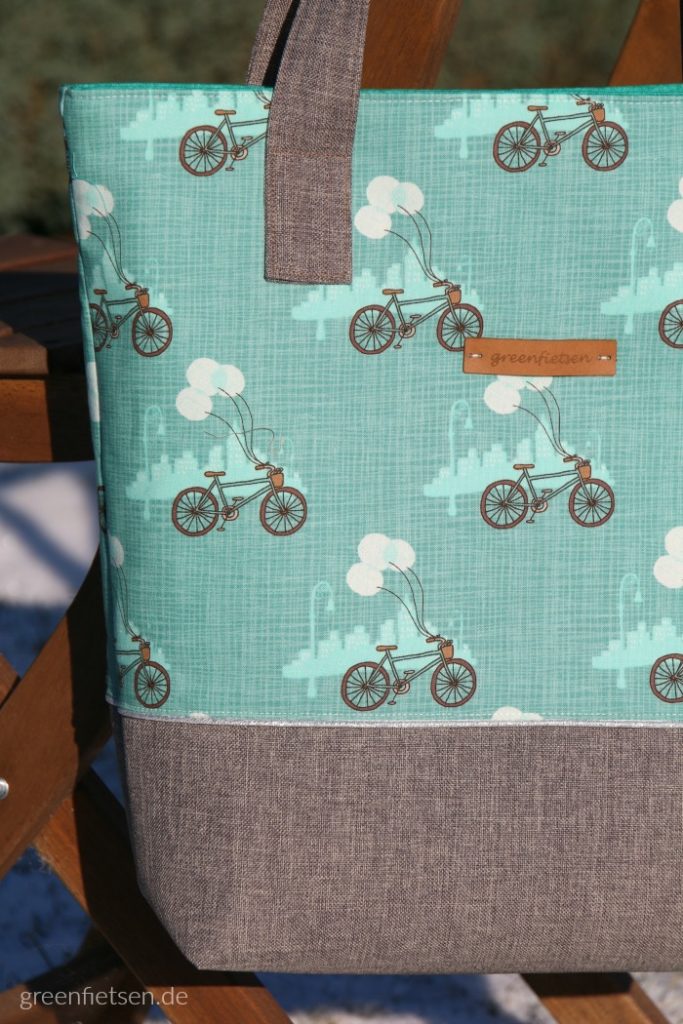 Einkaufstasche mit Fiets für den Taschen-Sew-Along 2017