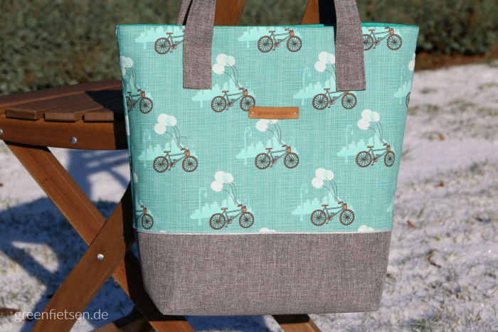 Taschen-Sew-Along 2017  Mein Stoffbeutel - Einkaufstasche mit Fiets 