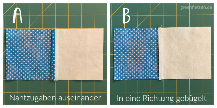 Patchwork-Tipps | Nahtzugaben bügeln - Auseinander oder zu einer Seite?