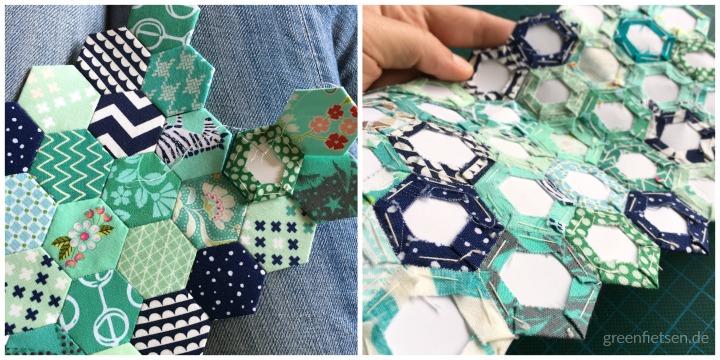 English Paper Piecing | Hexies nähen für den Fünf-Fach-Organizer