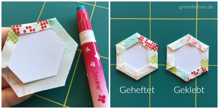 Tutorial | Hexies um Schablonen heften (English Paper Piecing)