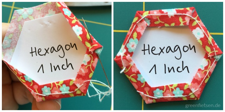 Tutorial | Hexies um Schablonen heften (English Paper Piecing)