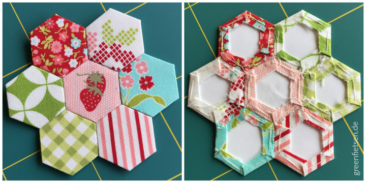 Tutorial 2 | Hexies mit dem Überwendlingsstich zusammennähen (English Paper Piecing)