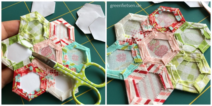 Tutorial 2 | Hexie-Schablonen entfernen (English Paper Piecing)