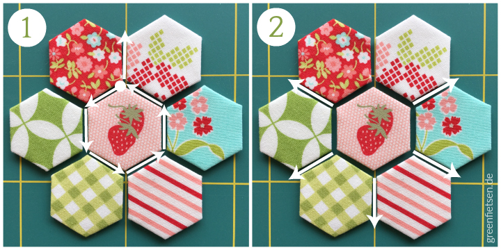 Tutorial 2 | Hexie-Blume zusammennähen (English Paper Piecing)