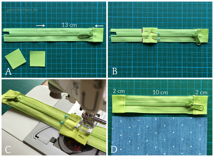 Tutorial / Nähanleitung - Geldbeutel mit Hexie-Blume