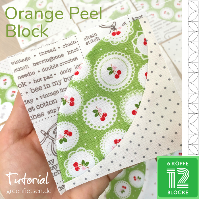 Tutorial - Orange Peel Quiltblock