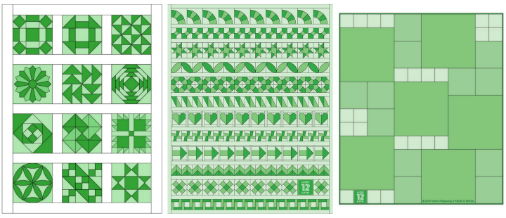 6 Köpfe - 12 Blöcke Quilt-Layouts