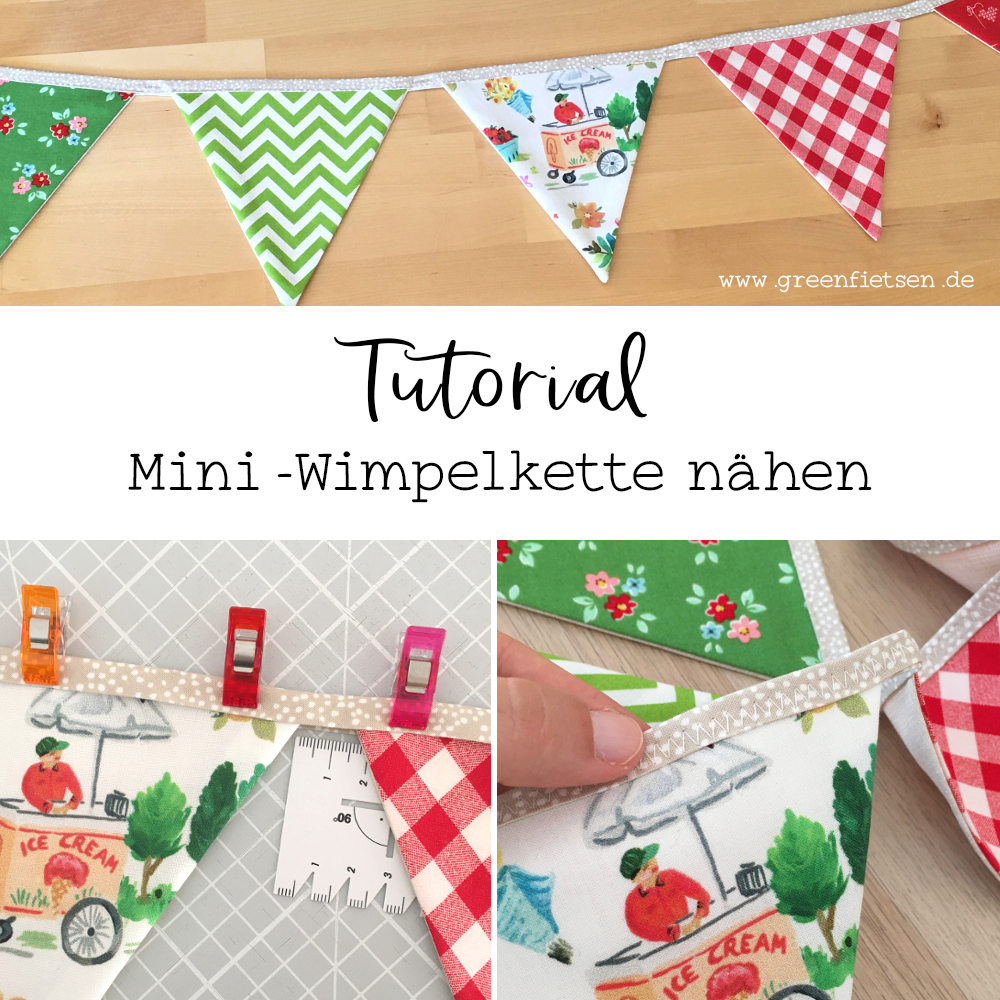 Tutorial | Mini-Wimpelkette nähen