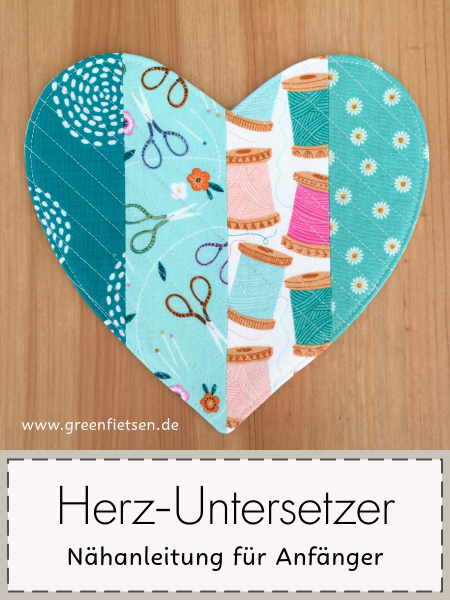 Herz-Untersetzer nähen