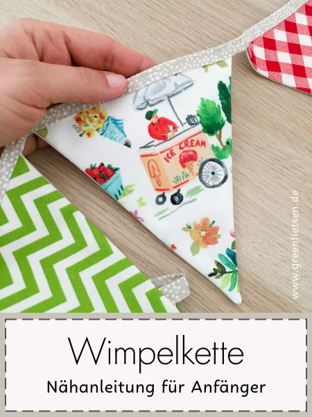 Tutorial Mini-Wimpelkette nähen