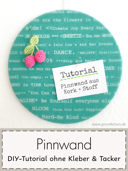 Nähanleitung - Pinnwand aus Kork und Stoff