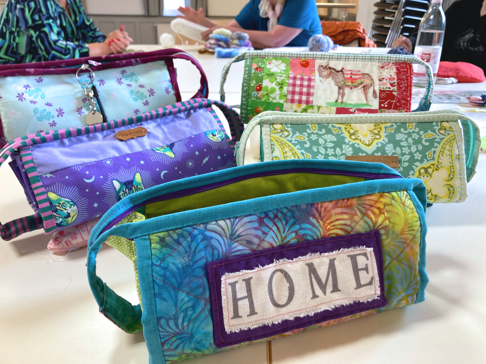 Gruppenbild von 5 selbstgenähten Sew Together Bags