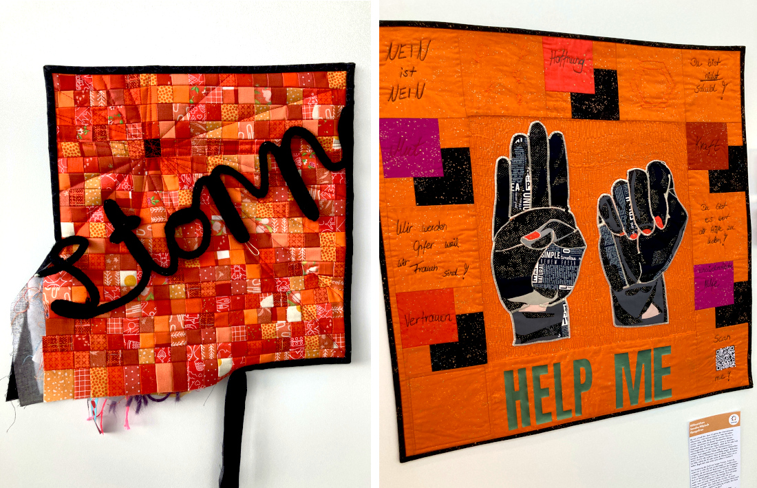 Ausstellung "Stopp Gewalt gegen Frauen" der Rhein MQG auf der Nadelwelt in Karlsruhe, 2026