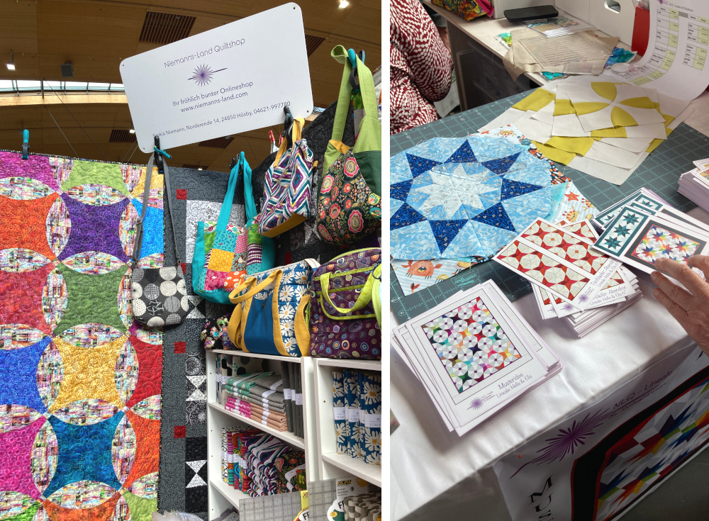 Stand von "Quiltshop Niemanns-Land" auf der Nadelwelt in Karlsruhe 2026